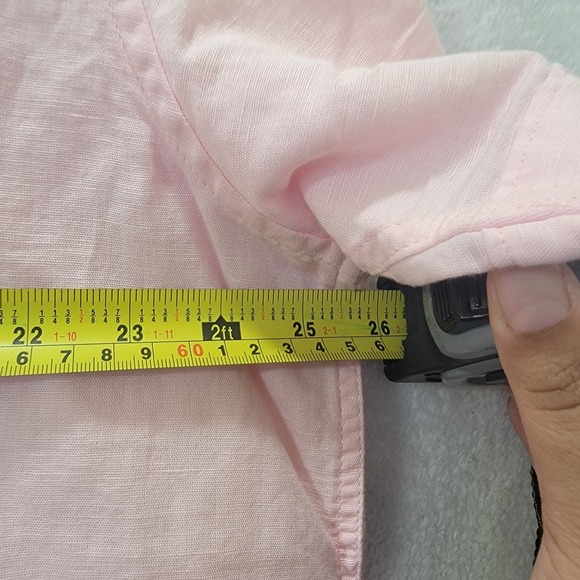 NWT Robert Graham Borsi Men's Linen Cotton Classic‎ Fit Pink Shirt 2XL $198 - Picture 7 of 11